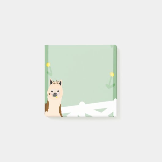 Alpaca Eating Dandelions Sticky notes Post-it Klebezettel (Vorderseite)