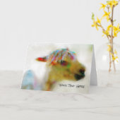 Alpaca farbenfrohe Regenbogenschlösser Haardo Karte (Gelbe Blume)