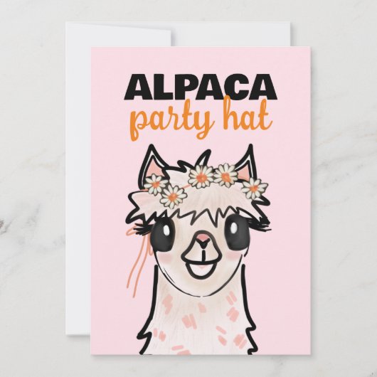Alpaca Fiesta 2. Geburtstag Einladung (Vorderseite)