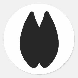 Alpaca Footprint Runder Aufkleber