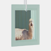 Alpaca Foto Ornament Aus Glas (Vorderseite Rechts)