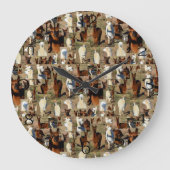 Alpaca FotoCollage, Große Wanduhr (Vorderseite)