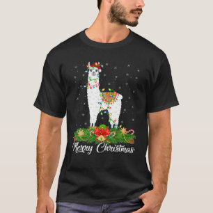 Alpaca Frische Pasta machen Weihnachtsmannmütze Al T-Shirt