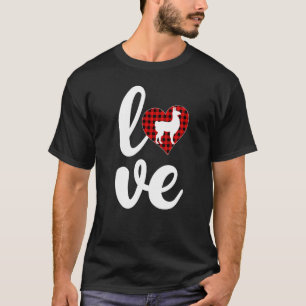 Alpaca Funny Buffalo Karierte Liebe Alpaca T-Shirt