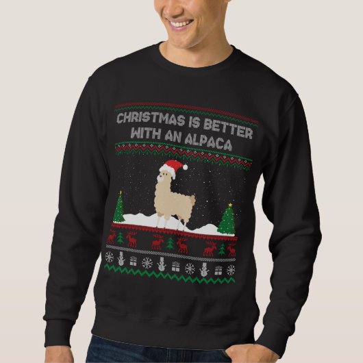 Alpaca Funny Ugly Christmas Sweater Christmas gift Sweatshirt (Vorderseite)