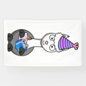 Alpaca-Geburtstagskuchen Banner (Horizontal)