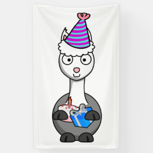 Alpaca-Geburtstagskuchen Banner