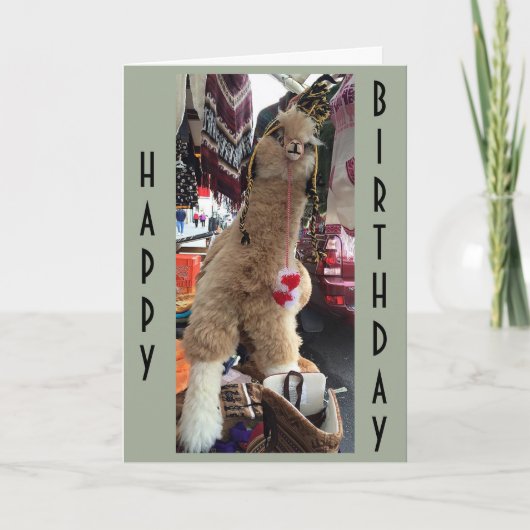 ALPACA GIBT "BIRTHDAY RAT" ÜBER DIE VERGNÜGUNG DES KARTE (Vorderseite)