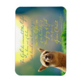 Alpaca Gold Aquamarine Bibel Verse Foto Magnet (Vertikal)