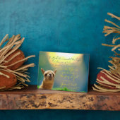 Alpaca Gold Aquamarines Biokonzept Easel Plaque Fotoplatte (Seite)