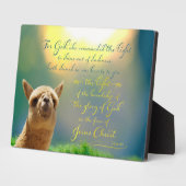 Alpaca Gold Aquamarines Biokonzept Easel Plaque Fotoplatte (Seite)