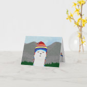 Alpaca Grußkarte Karte (Gelbe Blume)