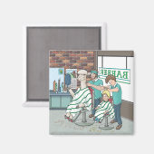 Alpaca-Haarschnitt Magnet (Vorderseite/Rückseite)