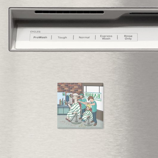 Alpaca-Haarschnitt Magnet (In Situ (Geschirrspüler))