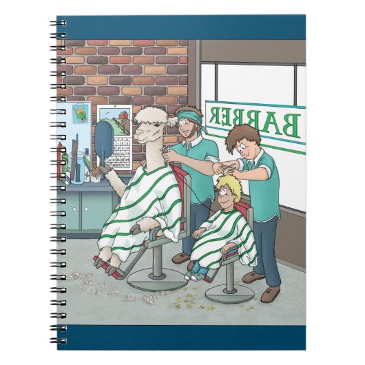 Alpaca-Haarschnitt Notizblock (Vorderseite)