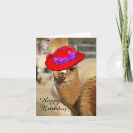 Alpaca Happy Birthday Cards Karte