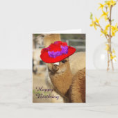 Alpaca Happy Birthday Cards Karte (Gelbe Blume)