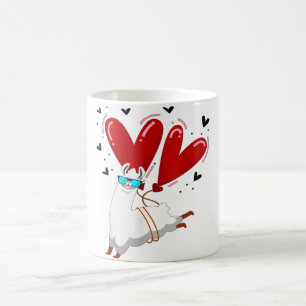 Alpaca Heart Liebe Valentinstag Geschenk für Tier  Kaffeetasse