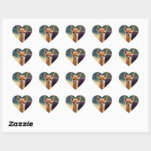 Alpaca Heart Stickers (Blatt)