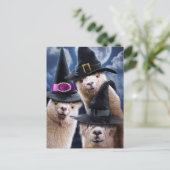 Alpaca Hexen Einladungspostkarte (Stehend Vorderseite)