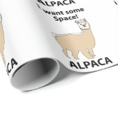 Alpaca Ich Wollte etwas Raum Funny Alpaca Geschenkpapier (Rolleneckpunkt)