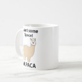 Alpaca Ich Wollte etwas Raum Funny Alpaca Kaffeetasse (Vorderseite Links)