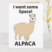 Alpaca Ich Wollte etwas Raum Funny Alpaca Karte (Gelbe Blume)