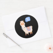Alpaca Ihre Niedliche Llama-Wundversorgung Runder Aufkleber (Umschlag)