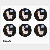 Alpaca Ihre Niedliche Llama-Wundversorgung Runder Aufkleber (Blatt)