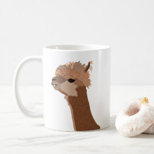 Alpaca Illustration Niedlich Kaffeetasse