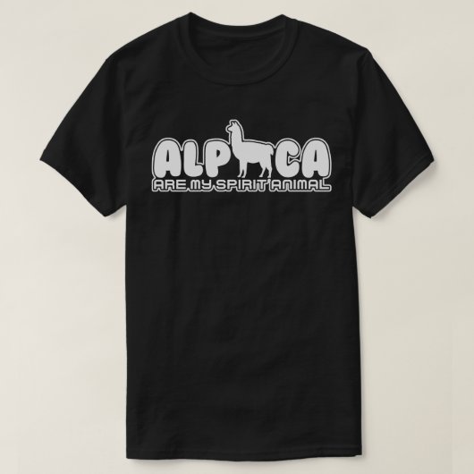 Alpaca ist mein Geist Tier T-Shirt (Design vorne)