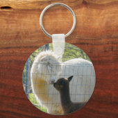 Alpaca Kiss Button Schlüsselanhänger (Vorderseite)