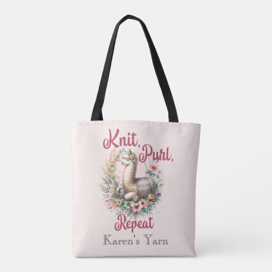 Alpaca-Knitter Tasche (Rückseite)