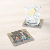 Alpaca Knitting Rechteckiger Pappuntersetzer (Vor Ort)