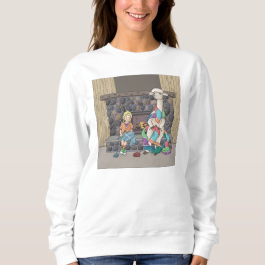 Alpaca Knitting Sweatshirt (Vorderseite)