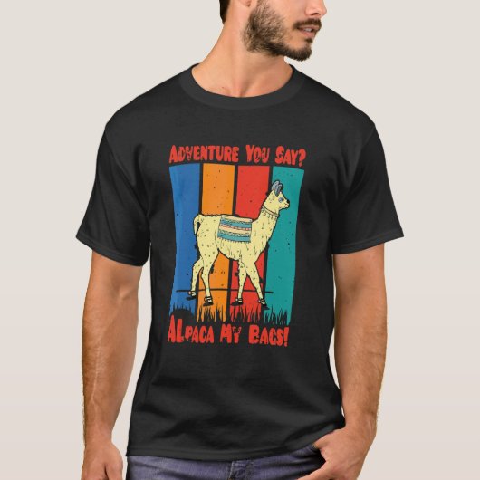 Alpaca Lama Adventure T-Shirt (Vorderseite)