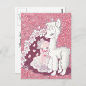 Alpaca-Liebe Postkarte (Vorne/Hinten)