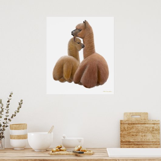 Alpaca Liebe Print Poster (Küche)