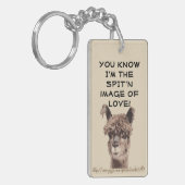 "Alpaca-Liebe" Schlüsselanhänger (Vorderseite links)