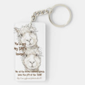 "Alpaca-Liebe" Schlüsselanhänger (Rückseite)