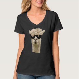 Alpaca Llama Animal Sunglasses T-Shirt