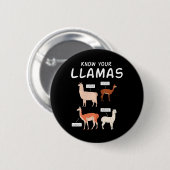 Alpaca & Llama Art Peru Südamerika Button (Vorne & Hinten)