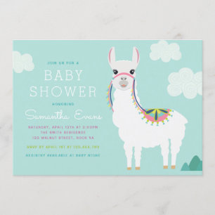 Alpaca Llama Birthday Baby Dusche Einladung