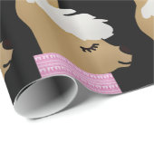 ALPACA LLAMA CHRISTMAS Wrapping Paper Geschenkpapier (Rolleneckpunkt)