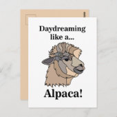 Alpaca Llama Funny Animal Postkarte (Vorne/Hinten)
