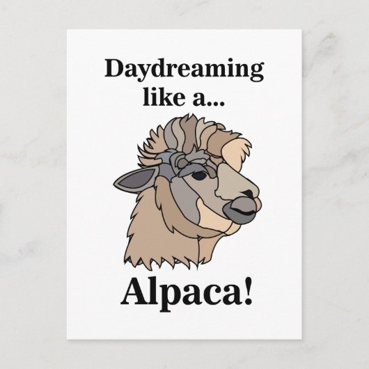 Alpaca Llama Funny Animal Postkarte (Vorderseite)