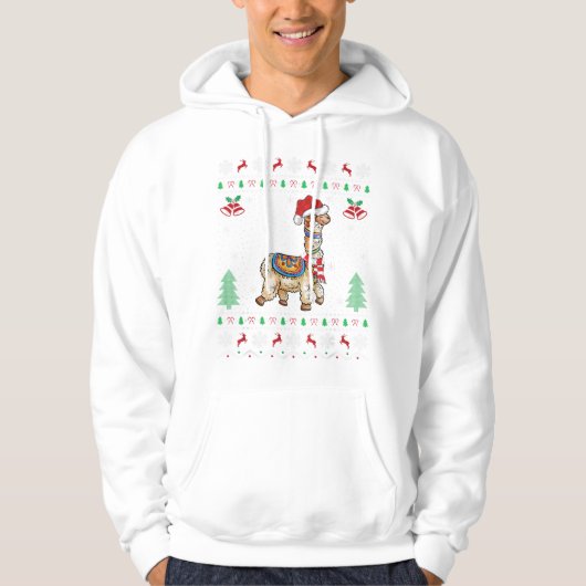 Alpaca Llama Lover Xmas Geschenk von Ugly Alpac Hoodie (Vorderseite)