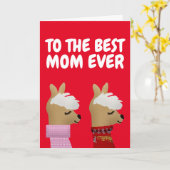 ALPACA LLAMA MOTHER'S DAY CARD KARTE (Gelbe Blume)