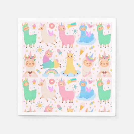 Alpaca/Llama Napkins Serviette (Vorderseite)