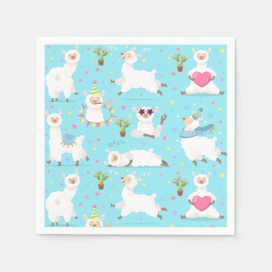 Alpaca/Llama Napkins Serviette (Vorderseite)